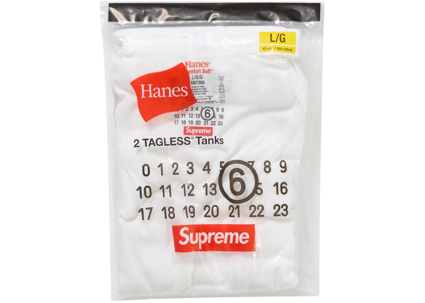 Мужской майка-алкоголика с длинным рукавом Tank Top (2 Pack) Supreme, White