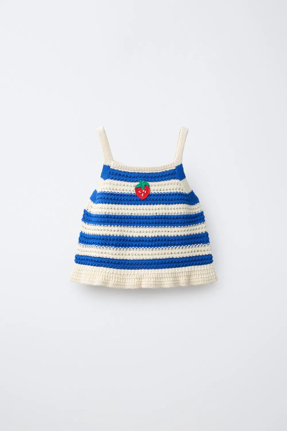 ТРИКОТАЖНЫЙ ТОП CASA LAWA X ZARA KIDS КЛУБНИЧНАЯ ПОЛОСКА, Bluish