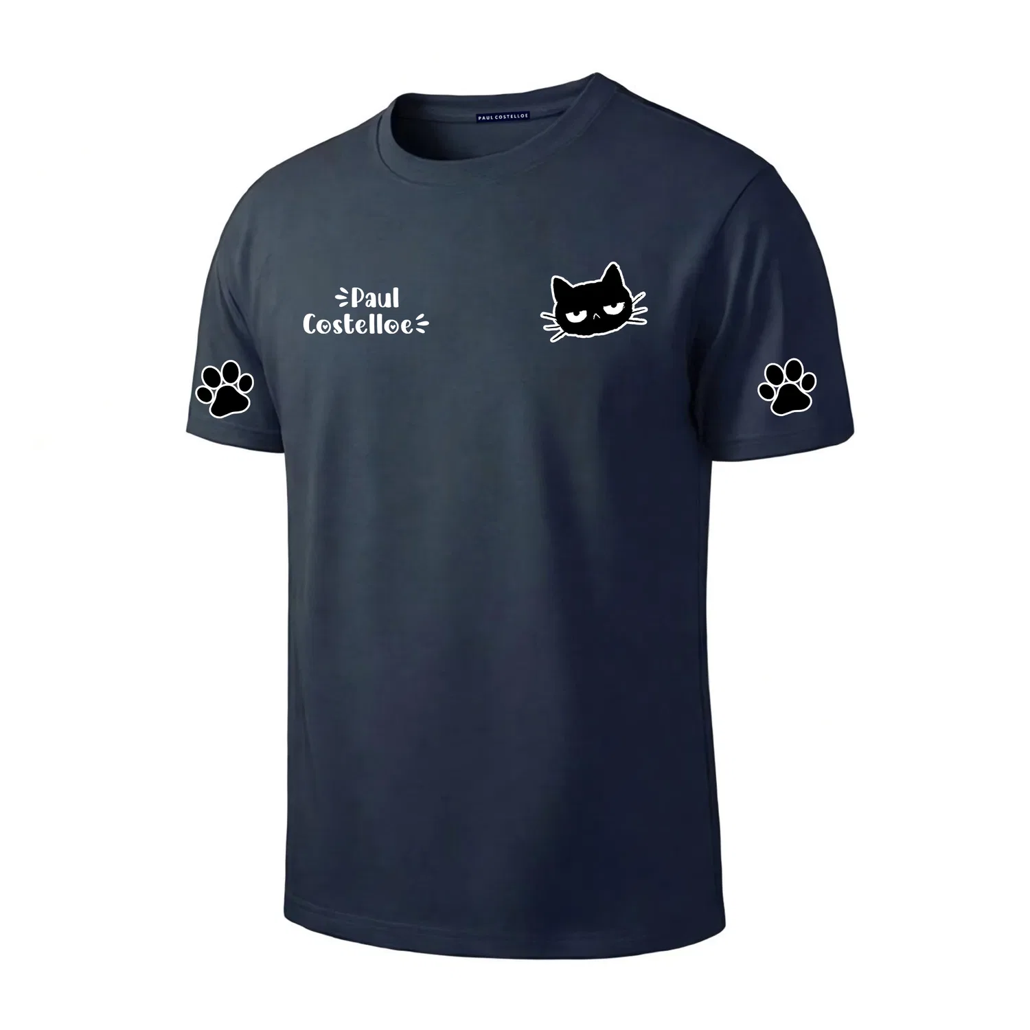 Футболка детская с круглым вырезом, Navy Blue, Unisex Crew Neck Thin Straight Fit, Paul Costelloe