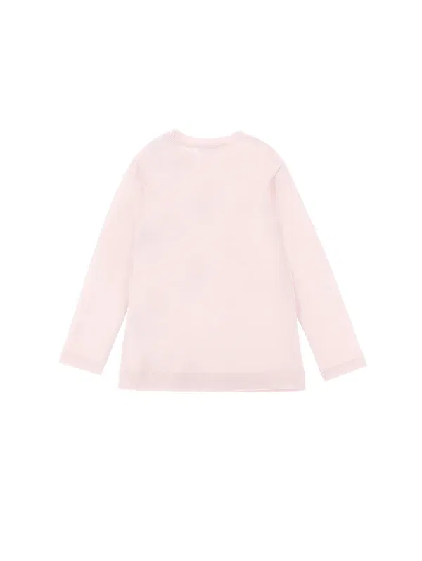 Футболка с принтом Reg tee jessie - long sleeved top Monnalisa, rosa antico, розовый — фото 2