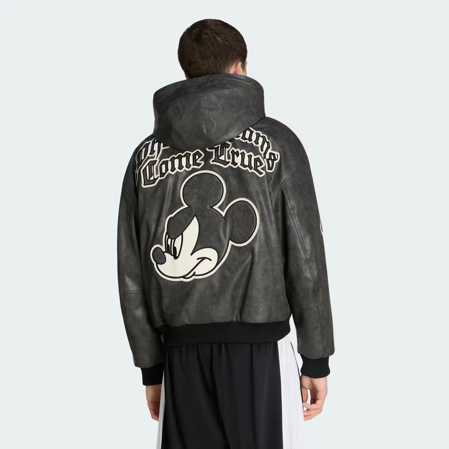 Мужская куртка на молнии с принтом Mickey Mouse Dreams Adidas Originals, черный — фото 2
