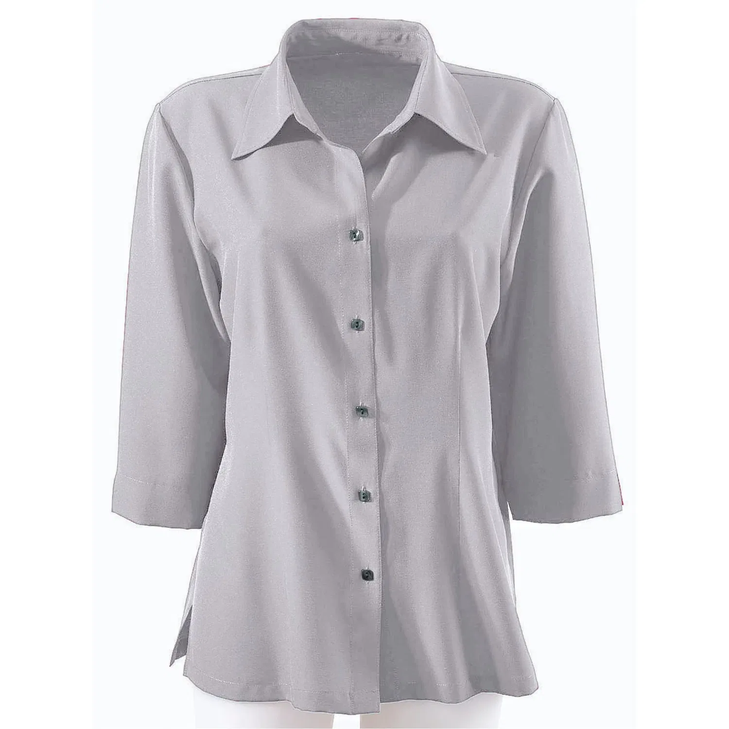 Женская классическая блуза с 3/4-рукавом Classic Basics, Silver Gray — фото 3