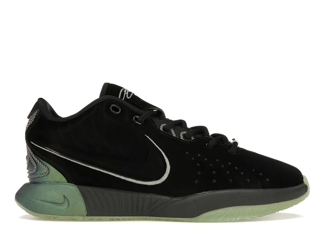 Детские кроссовки для мальчиков с длинным шнурком Nike LeBron 21 Nike, Black/Iron Grey/Oil Green/Metallic Pewter