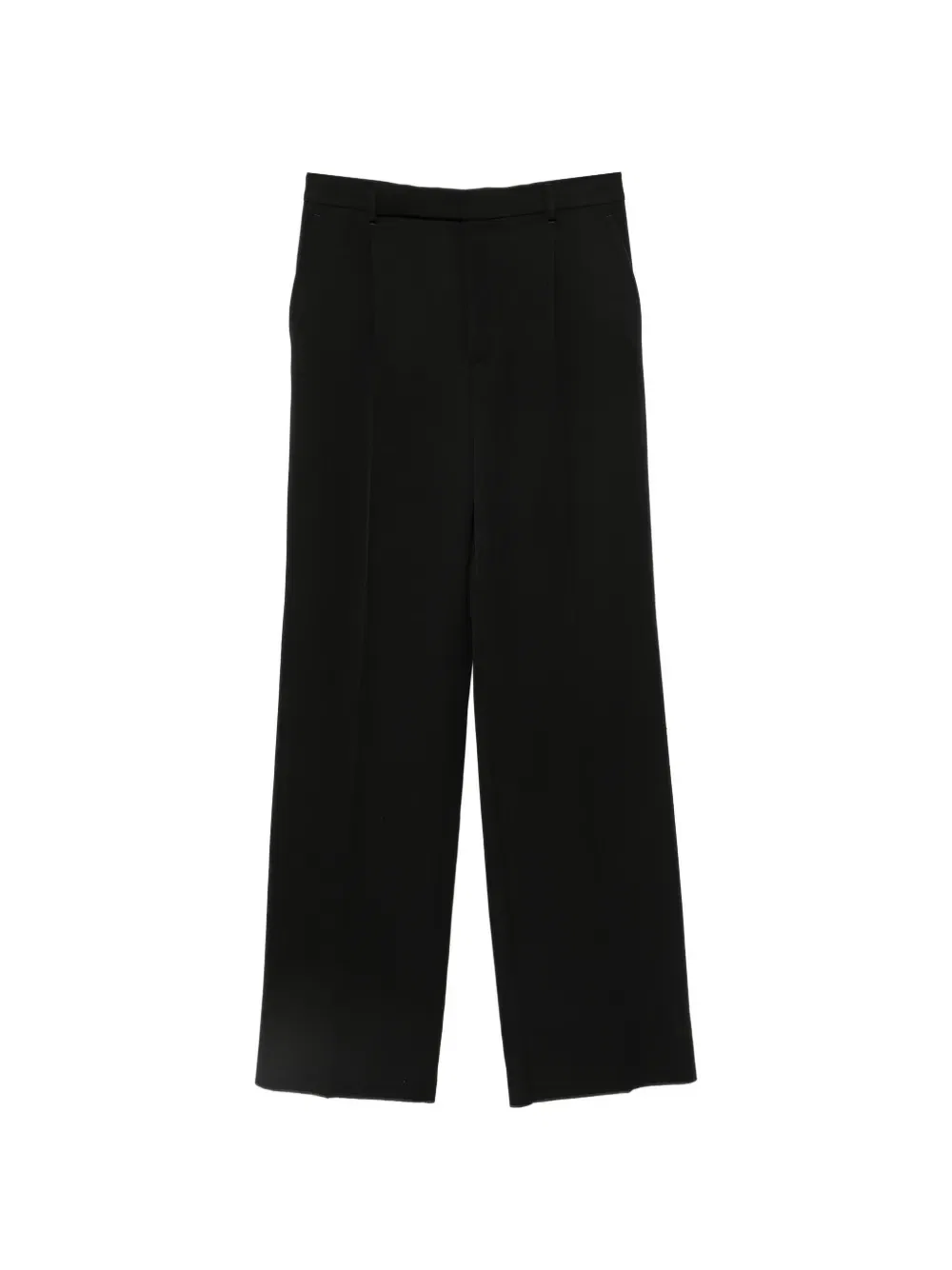 Брюки-палаццо со стрелками Saint Laurent, черный
