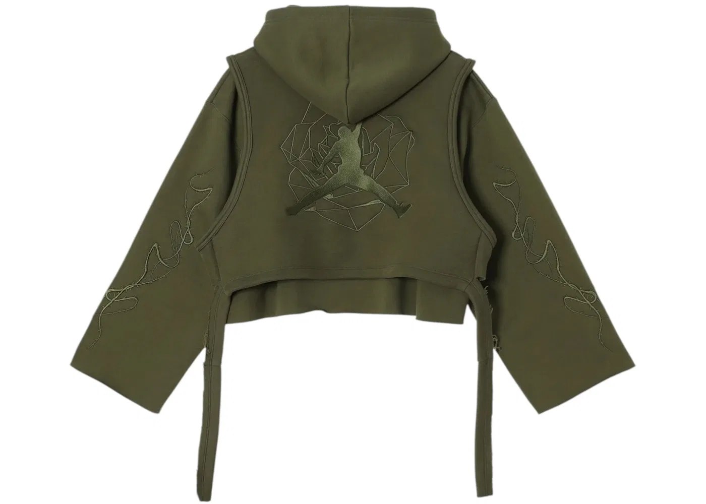 Женская худи из флиса Nike Jordan x Teyana Taylor Hoodie, Rough Green — фото 2