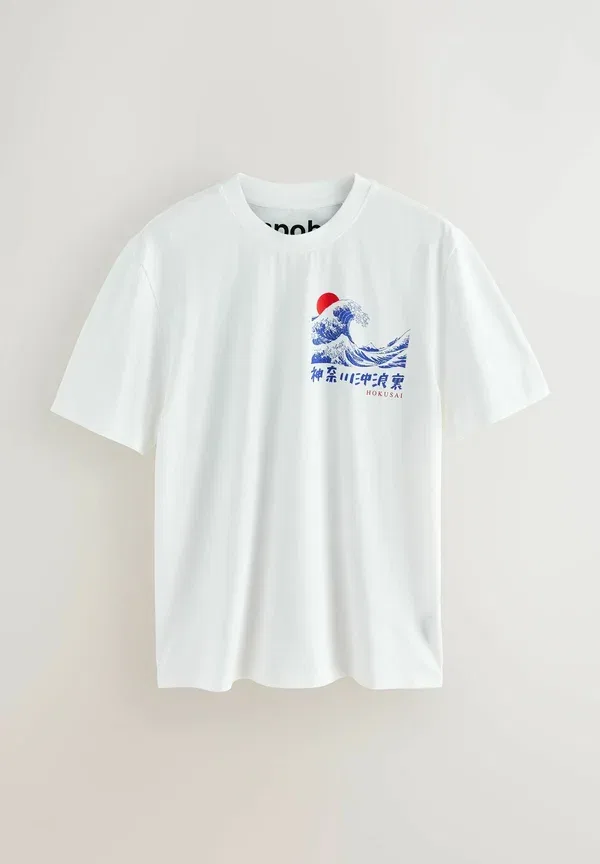 Пижамный комплект из 2 предметов, хлопок, Regular fit - hokusai short sleeve set 2 pack, Next, темно-синий/White — фото 3