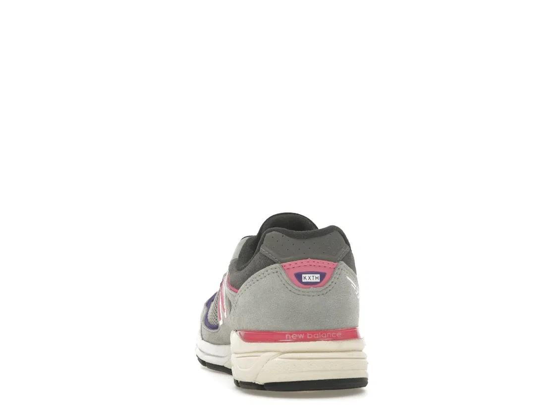 Детские кроссовки Lifestyle с замшевыми вставками New Balance 990v4, Smoked Pearl/Grey/Pink — фото 4