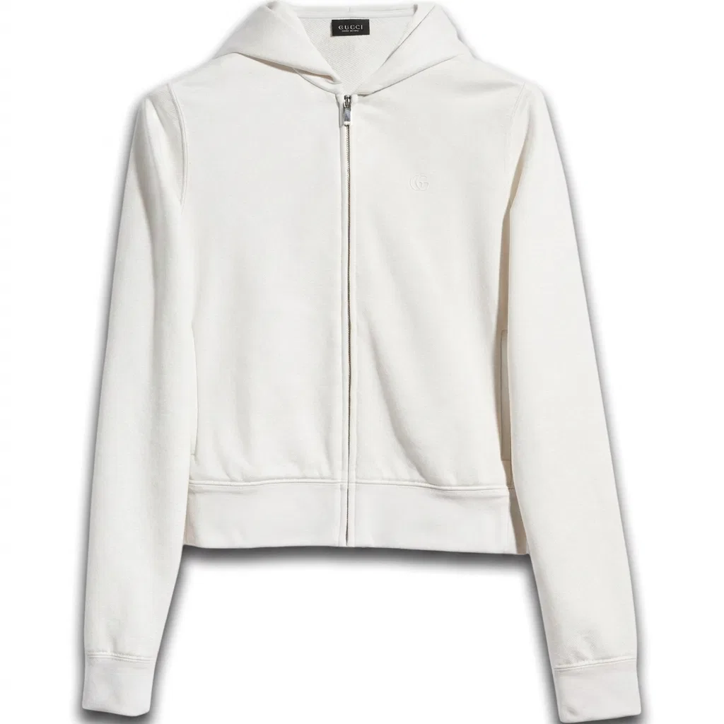 Женский худи с капюшоном White GUCCI, Белый