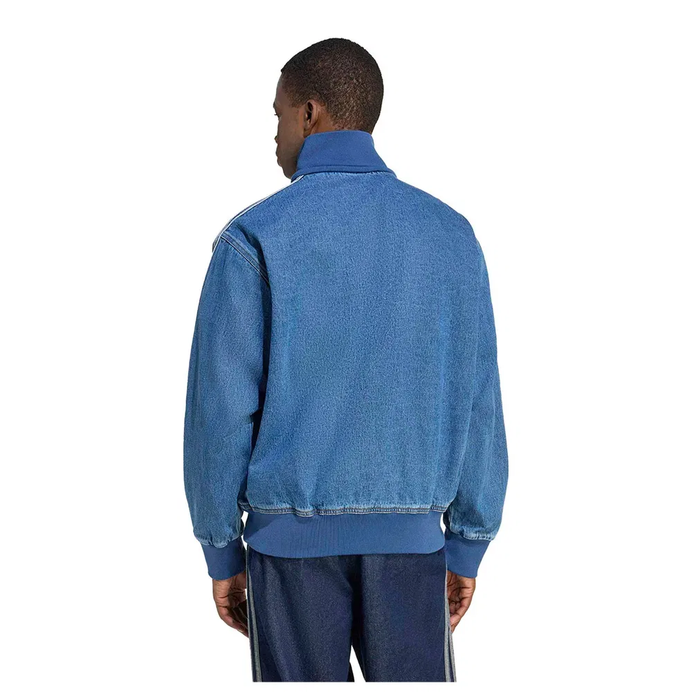 Худи на молнии Adicolor Denim Firebird Adidas Originals, синий — фото 2