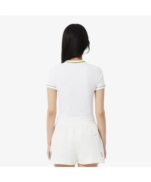 Футболка Lacoste Slim Fit с двойной отстрочкой, темно-синяя — фото 3