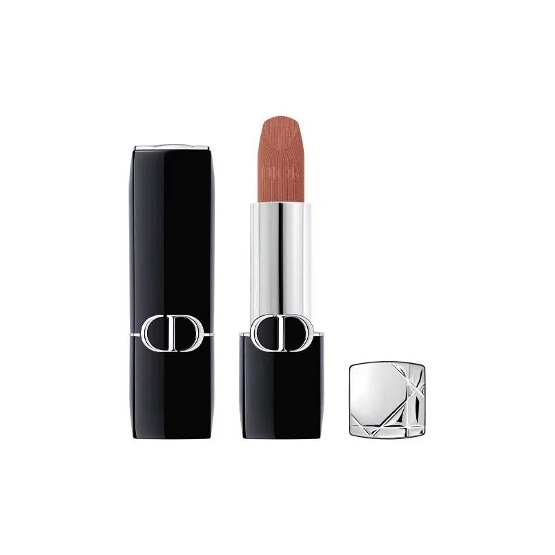 Женская матовая помада DIOR New Version Fierce Blue Gold Velvet Lipstick Matte, #300 Nude Stylish, Cocoa Tea Brown