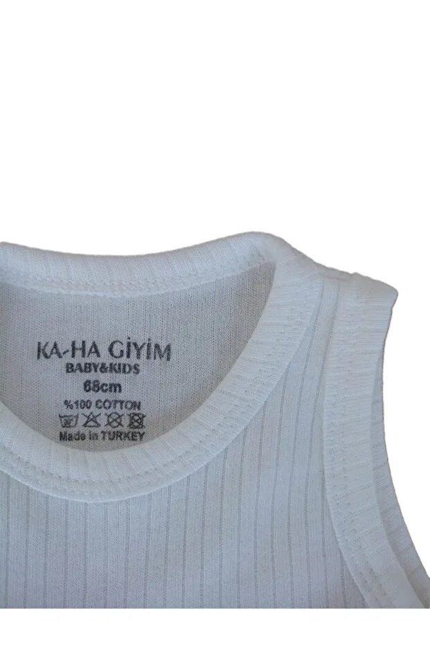 Детское боди-майка хлопковый органический Ka-Ha Giyim, White — фото 2