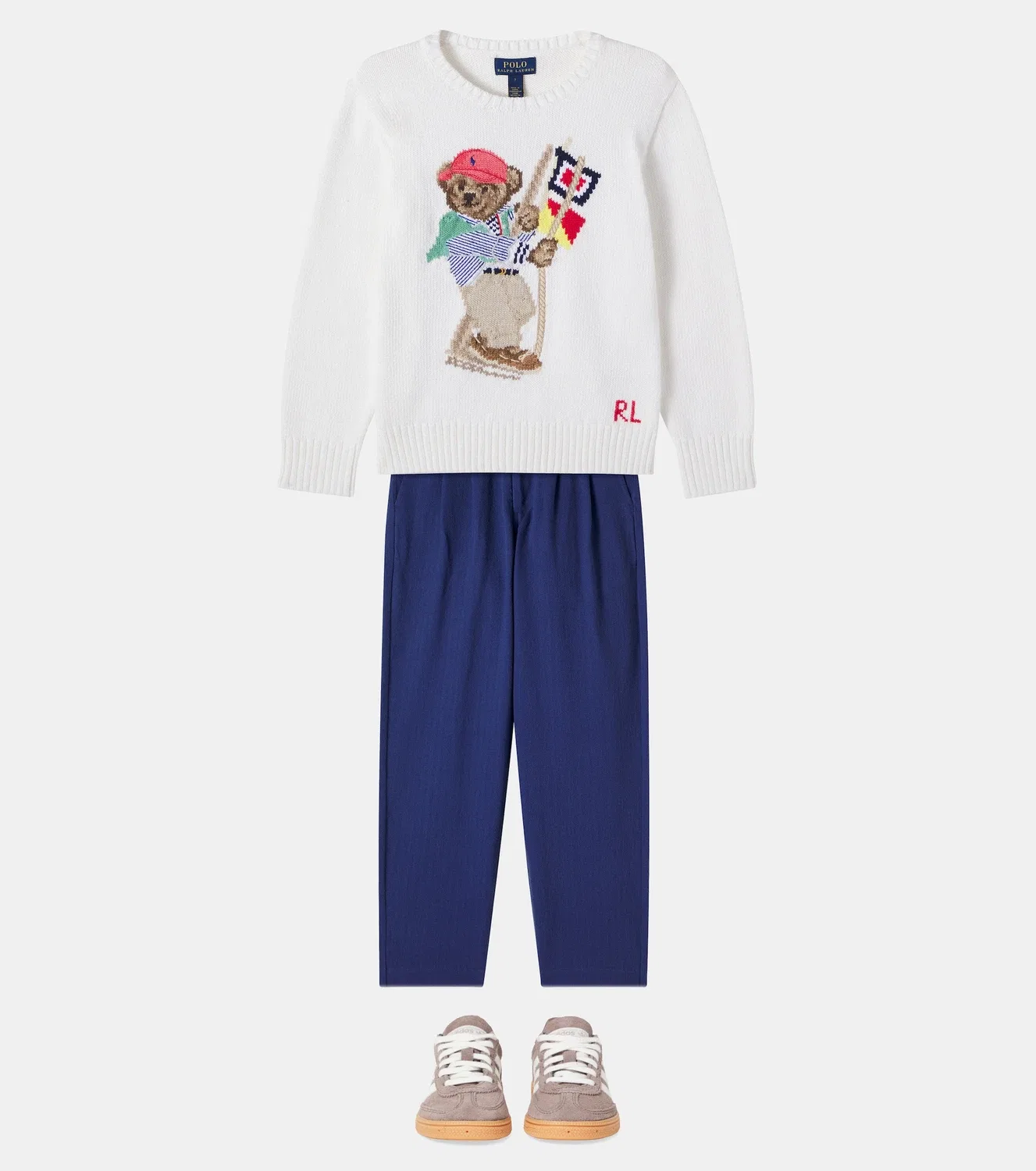 Брюки хлопковые Polo Ralph Lauren Kids, синий — фото 2