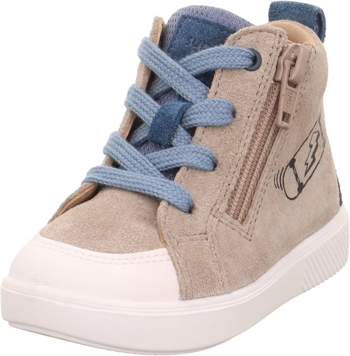 Детские сапоги из замши Supies Superfit, Beige Blue