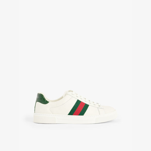 Низкие кроссовки Ace из кожи Gucci, белый