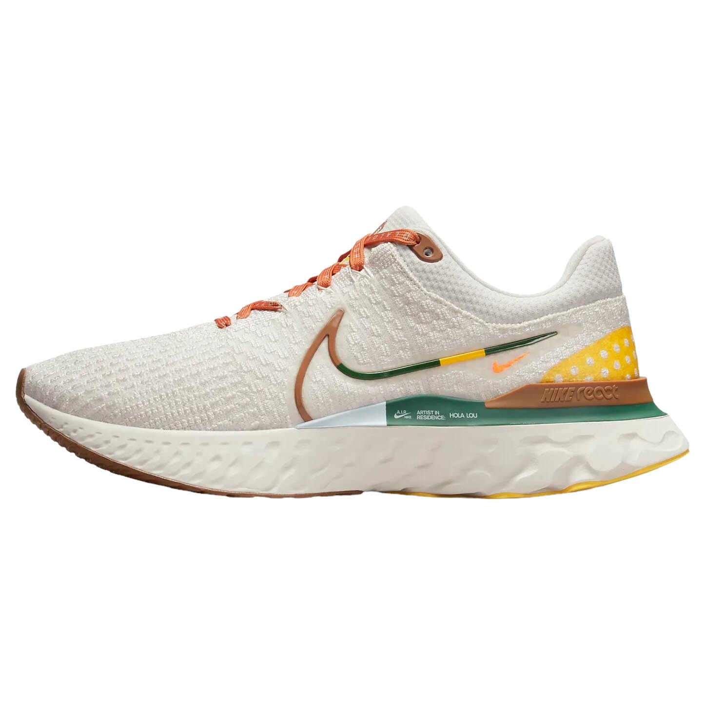 

Кроссовки Nike Infinity Run 3 A.I.R. x Hola Lou, бежевый/коричневый