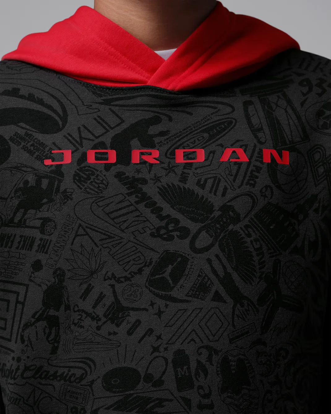 Детская толстовка с принтом "Бруклин" Jordan, Dark Smoke Grey — фото 4