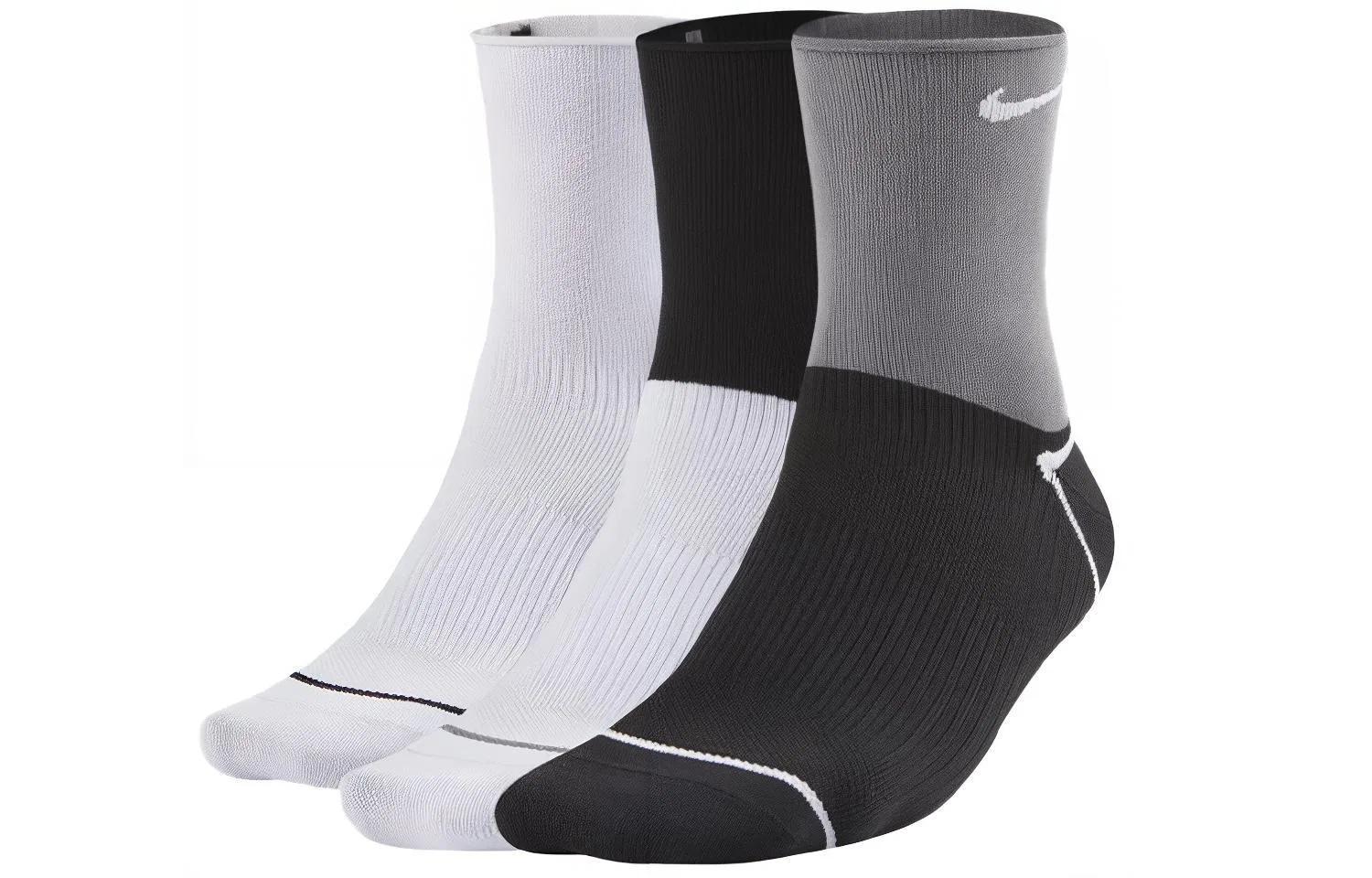Детские носки гольфы с логотипом Nike, комплект из 3 пар, Nike, Black
