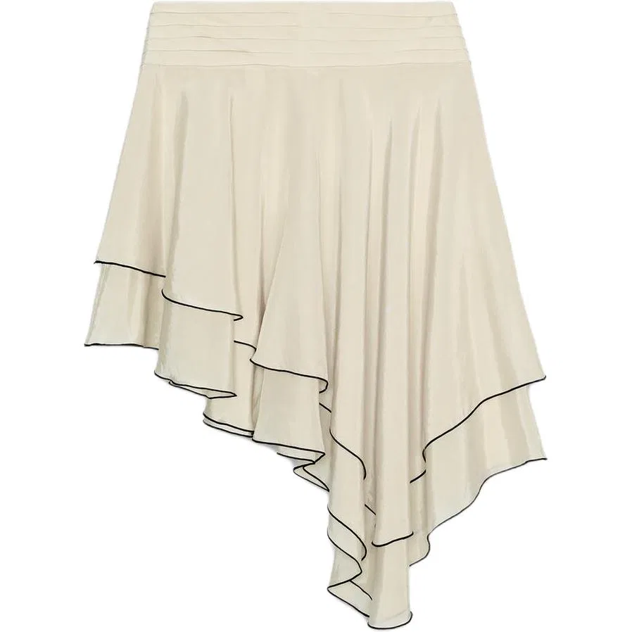 Женская юбка Casual Long с брендом ZARA, Beige/Green — фото 3