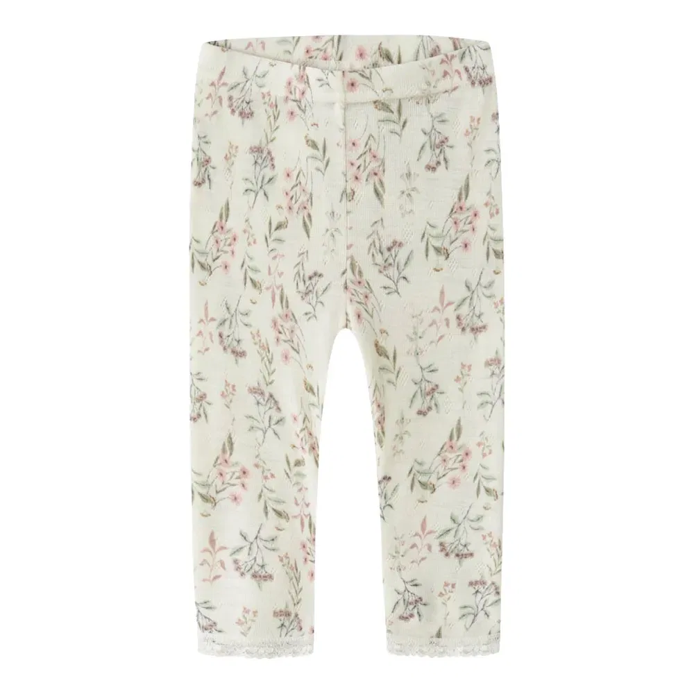 Детские леггинсы для девочек с принтом Wang Needle Name it, White