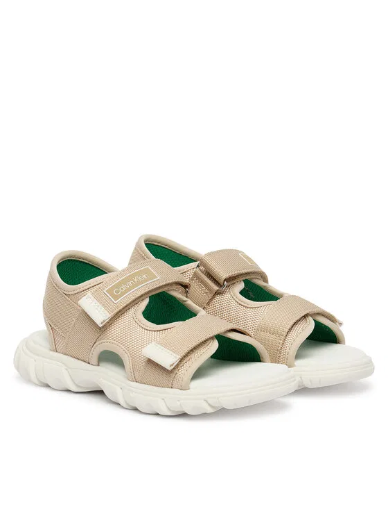 Сандалии Velcro Sandal Calvin Klein, бежевый — фото 2