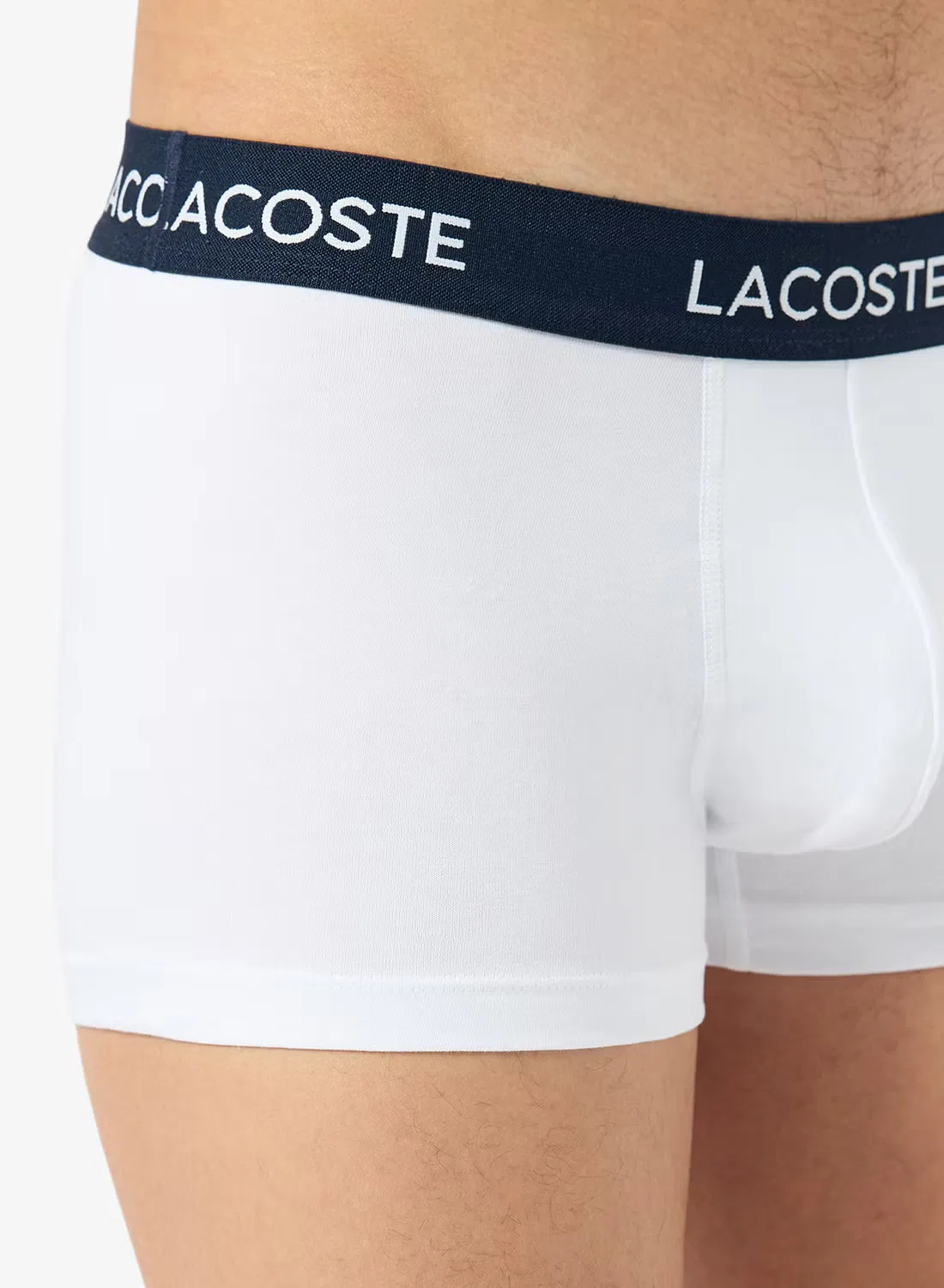 Трусы-боксеры эластичные, комплект из 5 штук, Lacoste, белый — фото 4