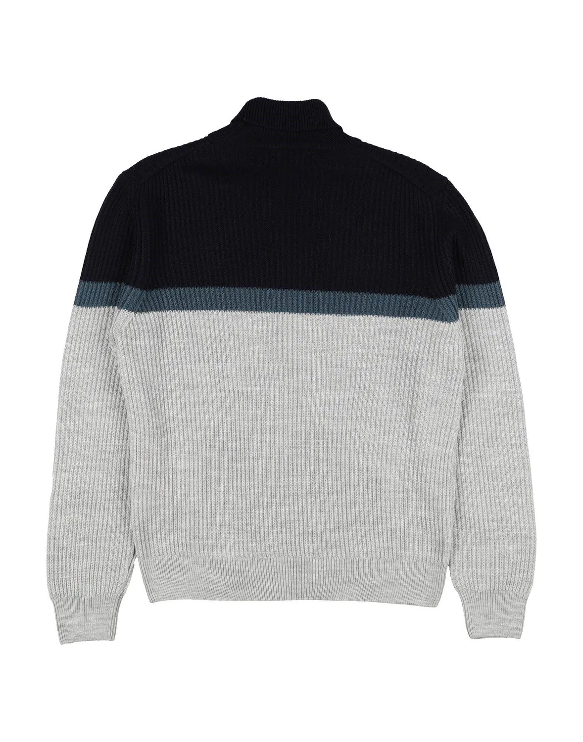 Детский свитер с воротом-стойкой Ribbed-Knit Dan John, темно-синий — фото 2