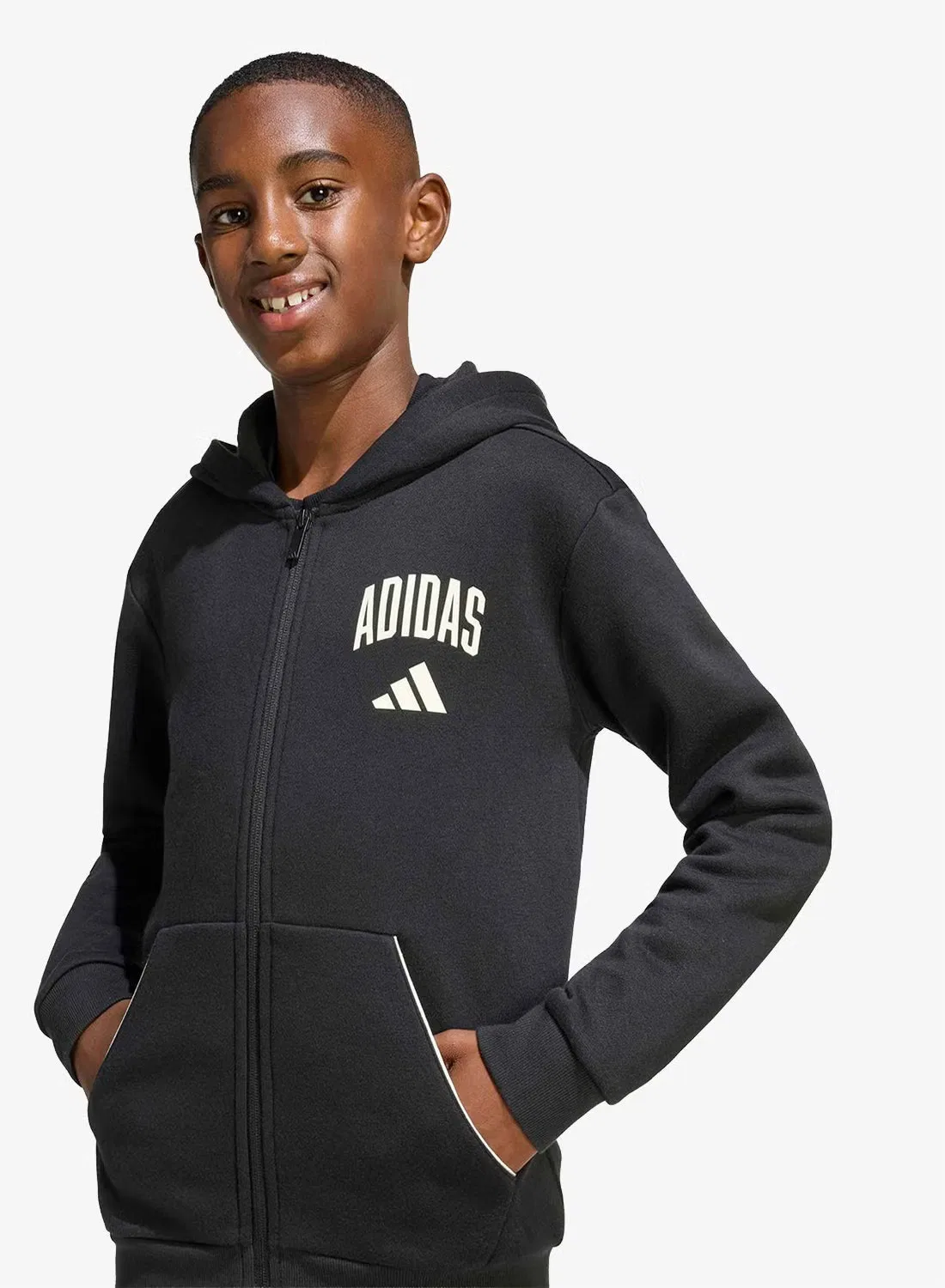 Худи с кенгуру-карманами Seasonals Collegiate Typography Adidas, черный