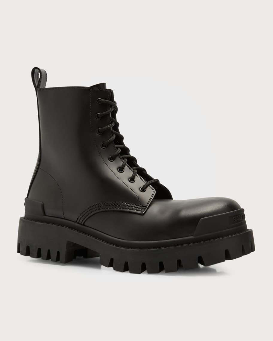 Армейские ботинки Strike из телячьей кожи с выступами на подошве Balenciaga — фото 4