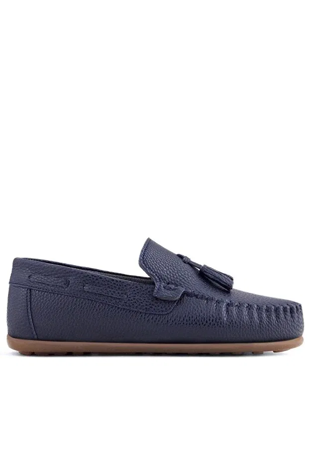 Детские мокасины для мальчиков с принтом Rakerplus, Navy Blue — фото 3