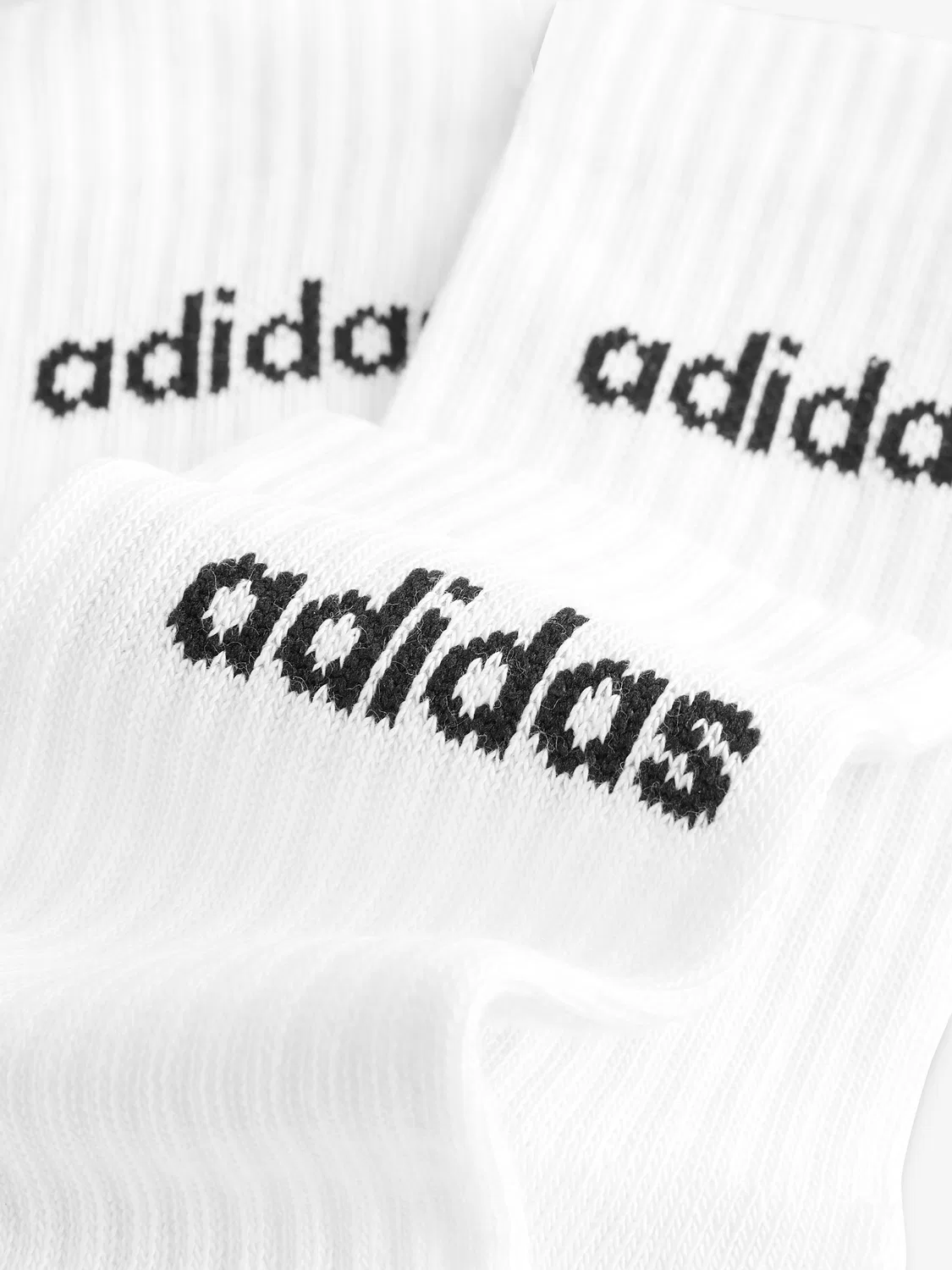 Носки классические, линейный дизайн, 3 пары adidas, белый — фото 3