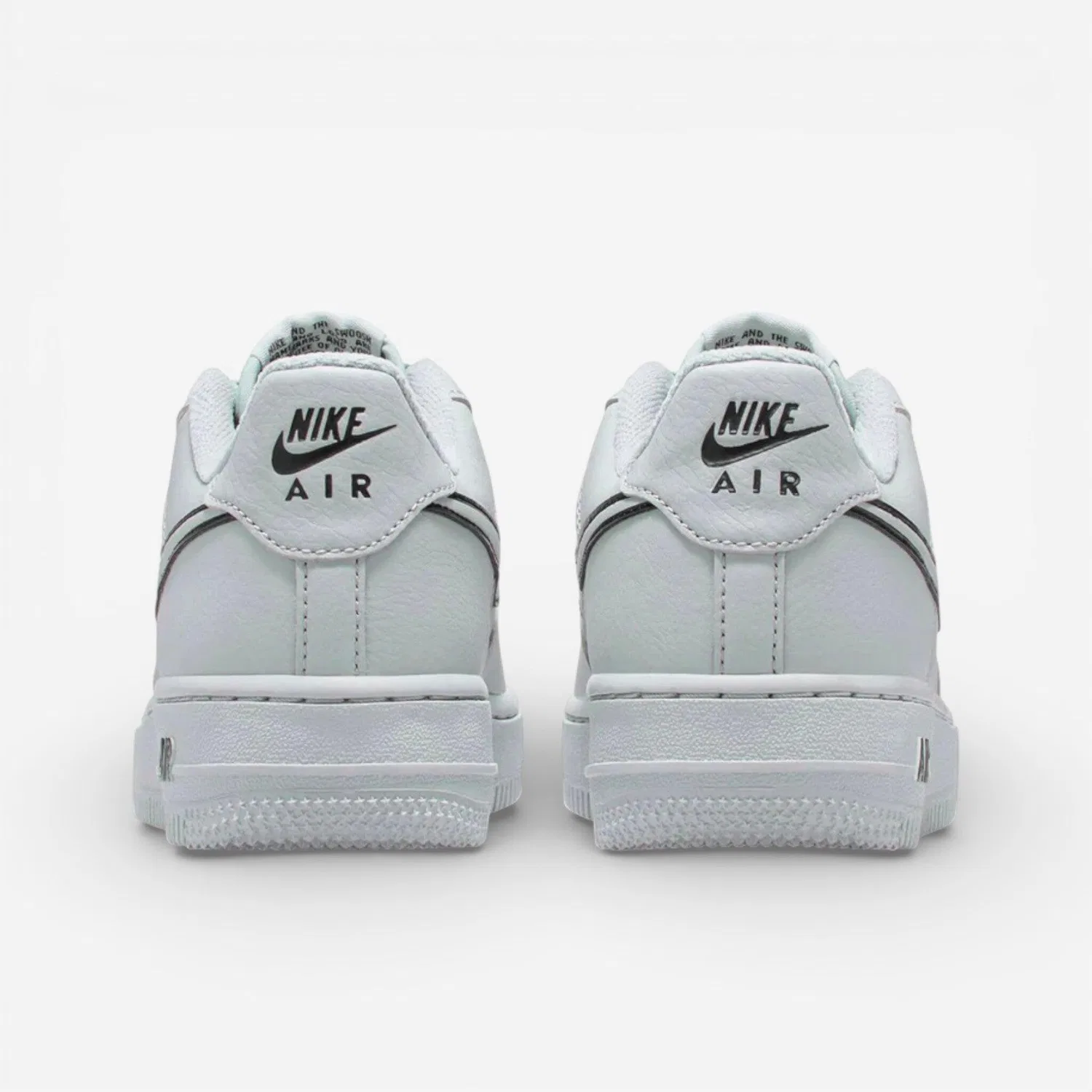 Детские кроссовки Nike Air Force 1 Light Smoke Grey Black, Schwarz — фото 3