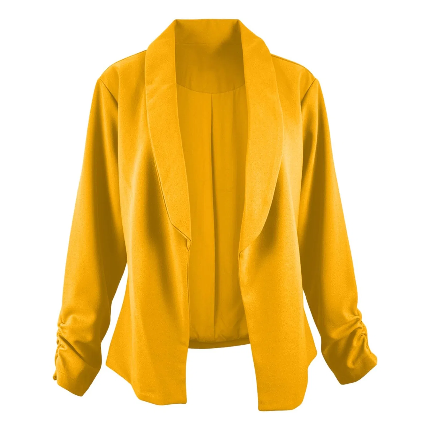 Женское двубортное пальто с пиджачным воротником, Giallo — фото 4