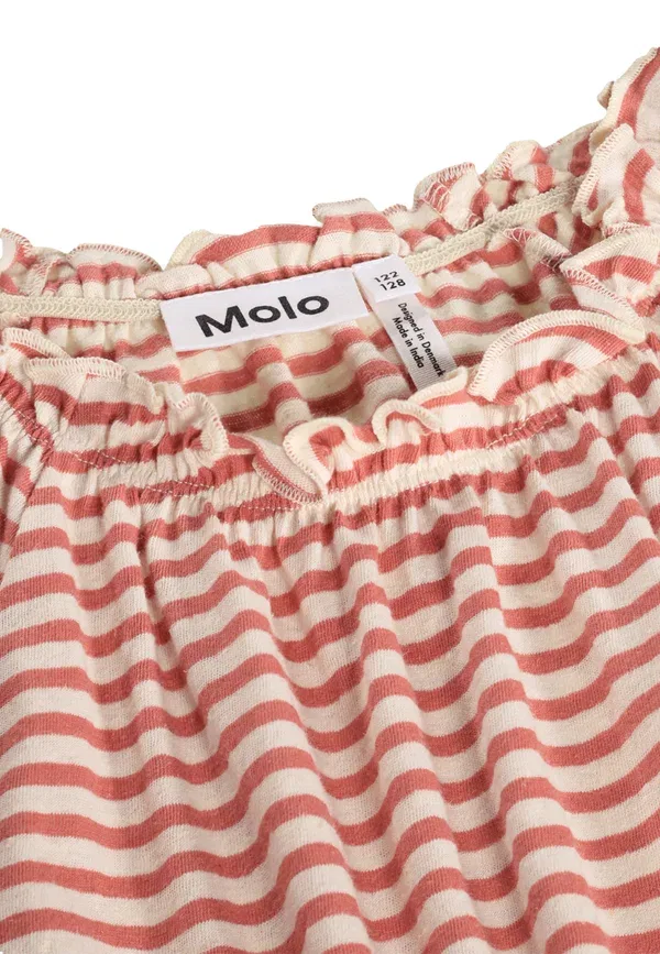 Футболка с принтом, хлопок, Striped, Molo, Red, красный — фото 3