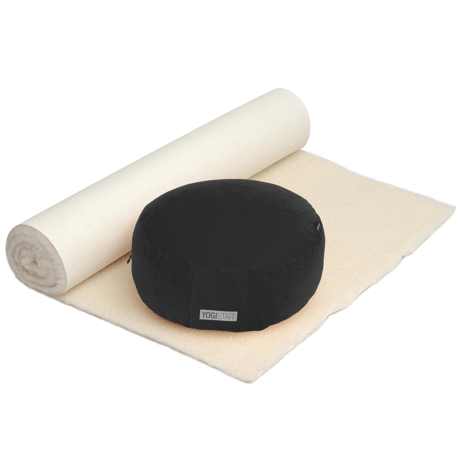 

YOGISTAR Yoga Set Comfort Edition - Meditation natural 75 x 200 см, черный