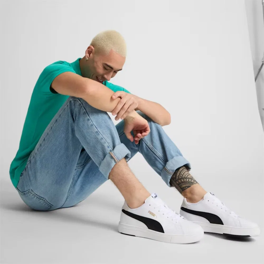 Детские кроссовки унисекс на шнуровке с мягкой амортизацией Serve Pro Lite Puma — фото 2