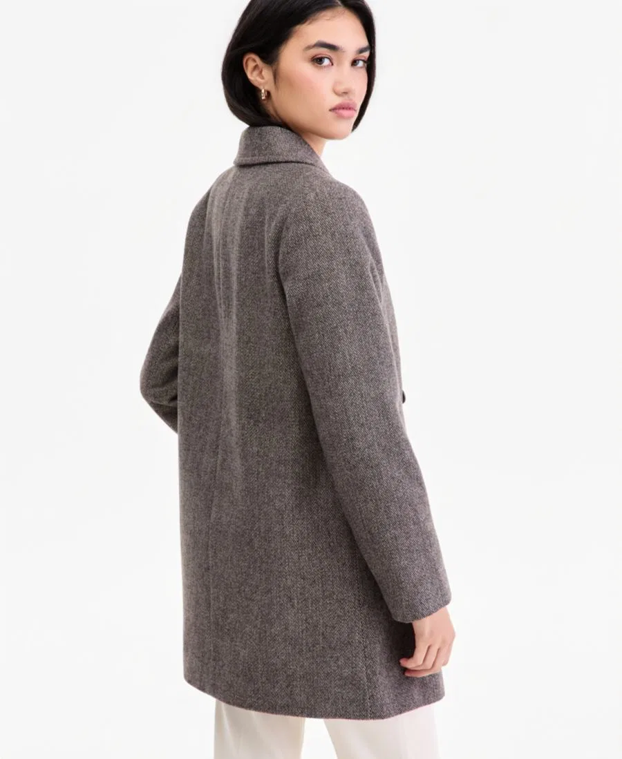 Пальто двубортное Women's Double-Breasted Pea Coat Calvin Klein, Birdseye Woven — фото 2