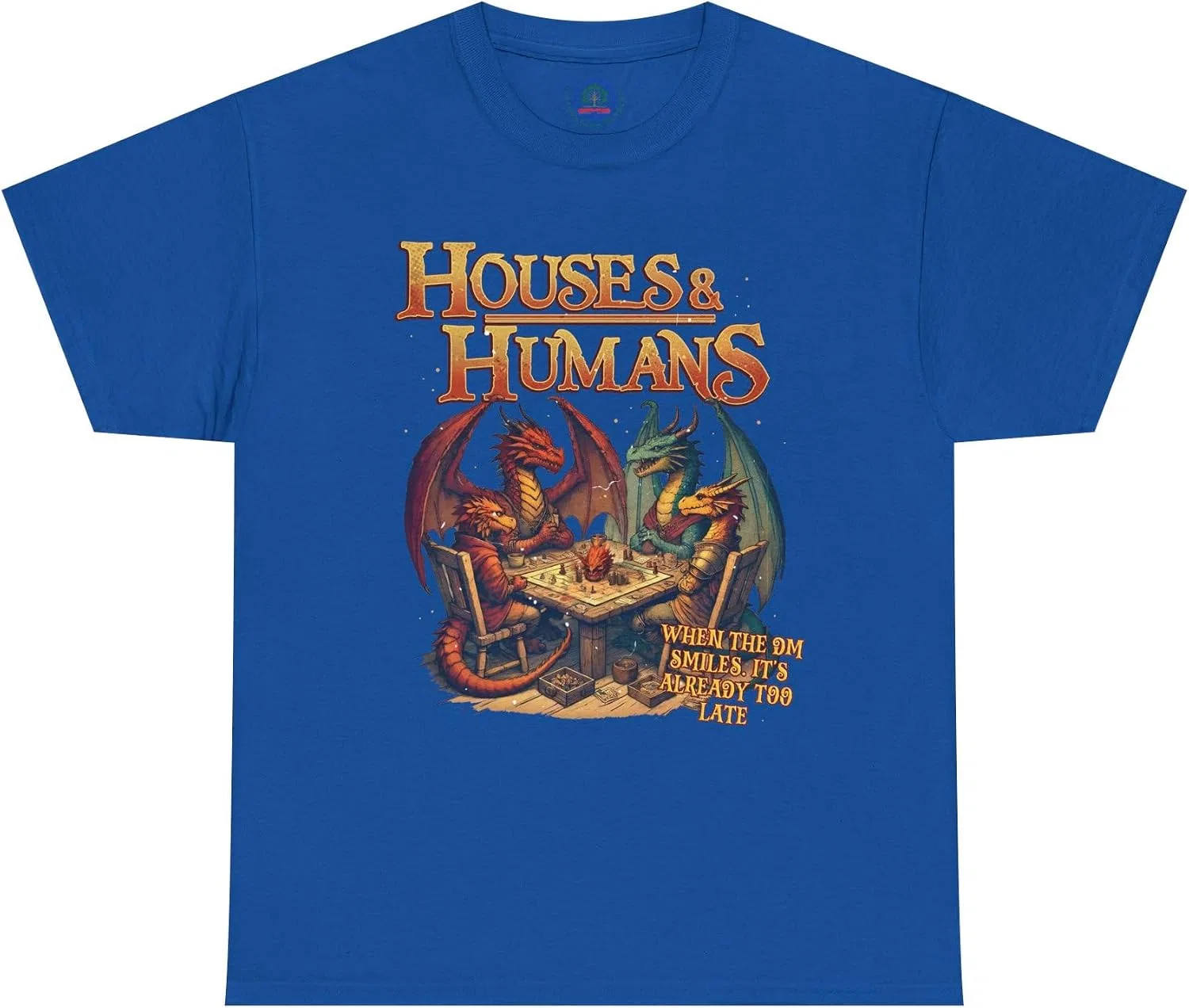 Мужская футболка с принтом Houses and Humans Role-Playing Tee, королевский синий