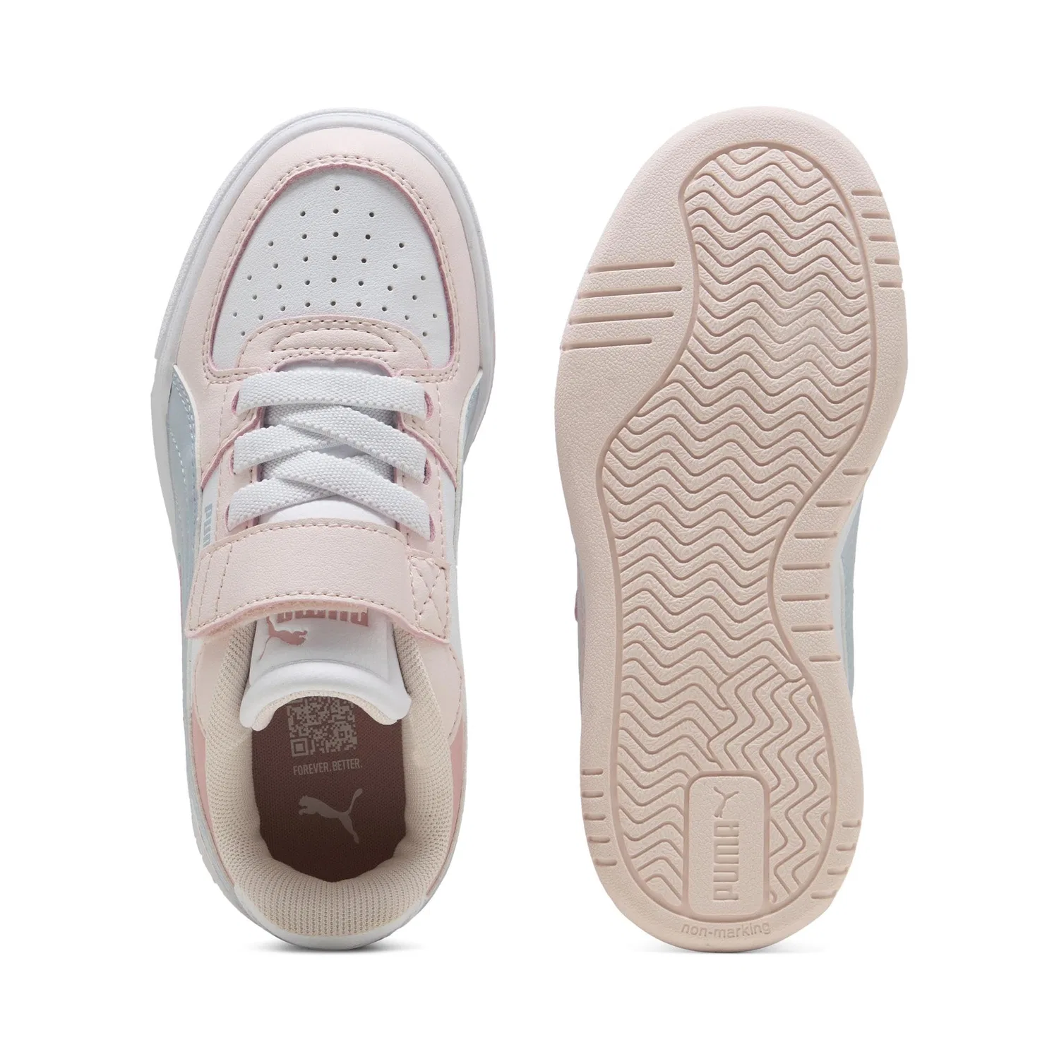 Детские кроссовки для мальчиков с принтом Caven Velcro Pre-school PUMA, III Block Jasmine Flower Lucite White — фото 4