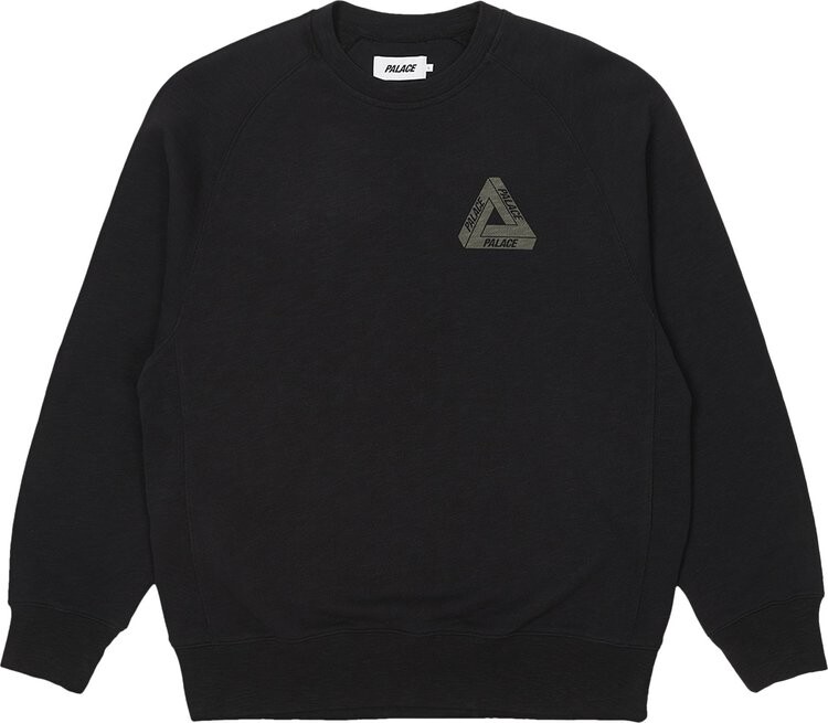 

Толстовка Palace Tri-Ferg Slub Crew 'Black', черный