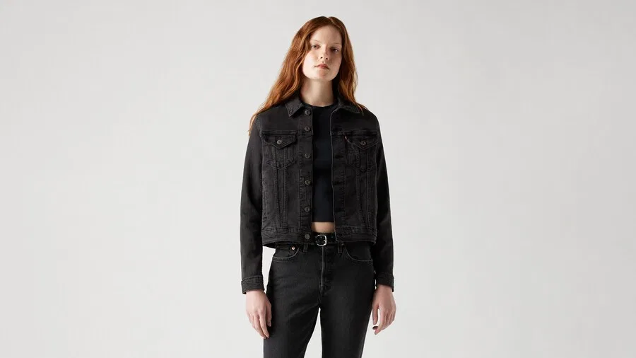 Куртка LEVI'S Between-Season Jacket 'Original Trucker Jacket' из черного денима — фото 3