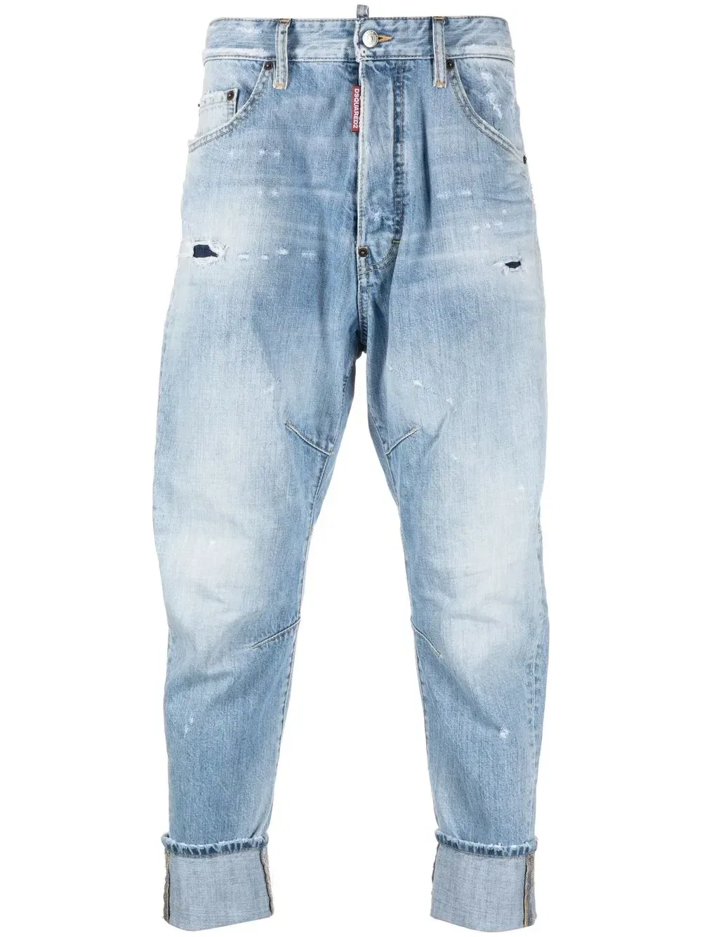 Укороченные мешковатые джинсы Dsquared2, синий
