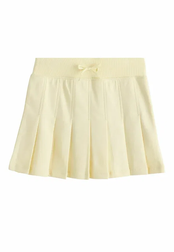 Юбка хлопковая Regular fit - pleated jersey skirt Next, yellow, желтый