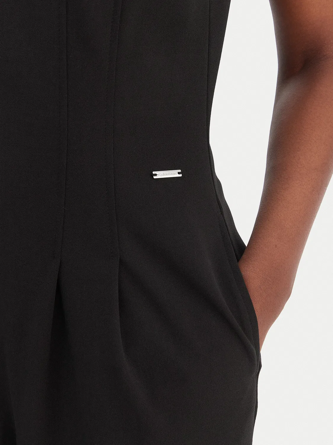 Женский комбинезон стандартного кроя Calvin Klein, черный — фото 4
