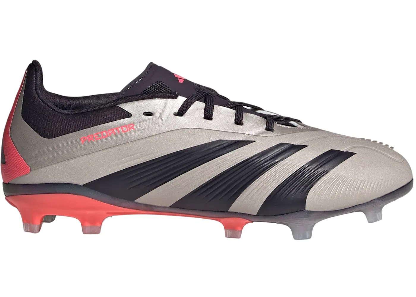 Детские бутсы с высоким качеством Adidas Predator Elite FG, Platinum Metallic Aurora Black Carbon