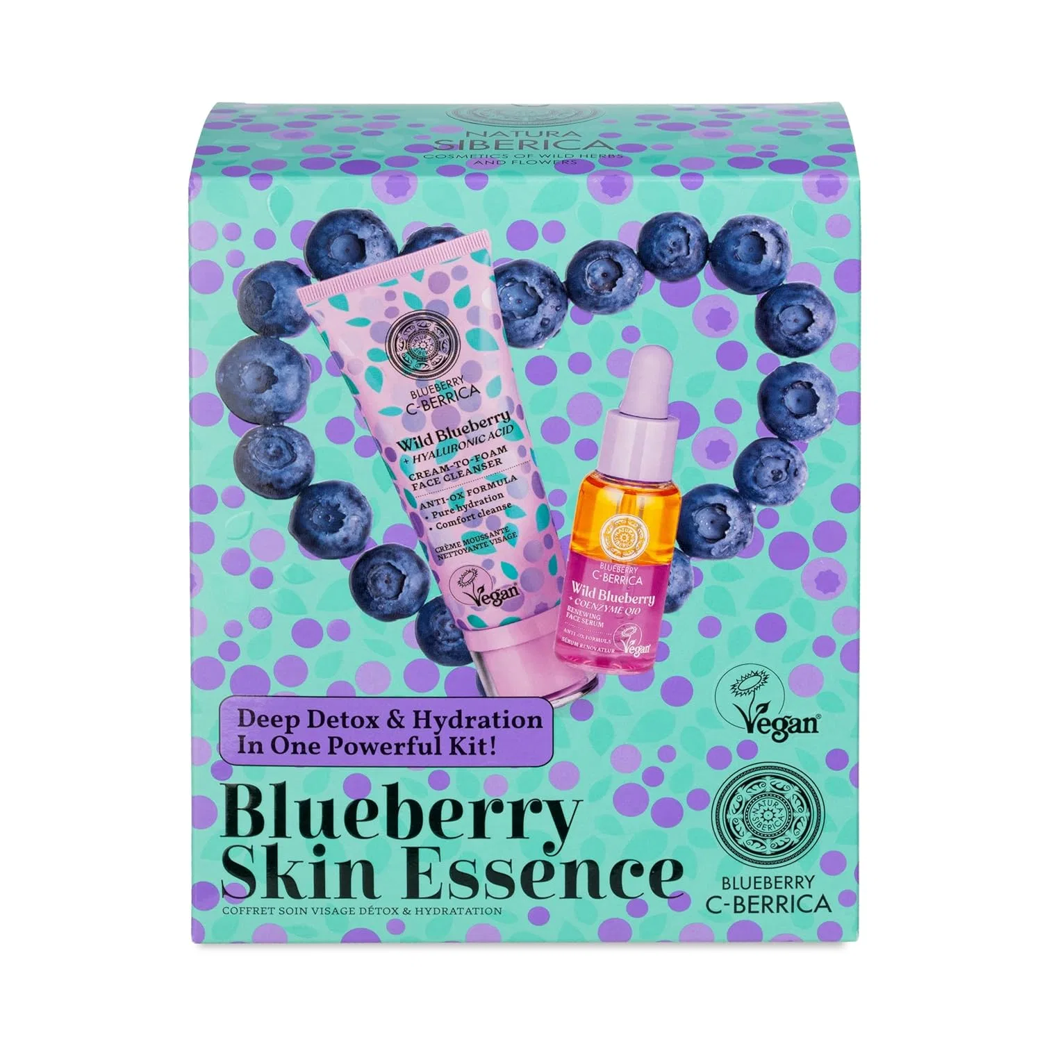 Набор для ухода Anti-OX Wild Blueberry Hydration & Renewal, Natura Siberica, 100 мл + 30 мл — фото 2