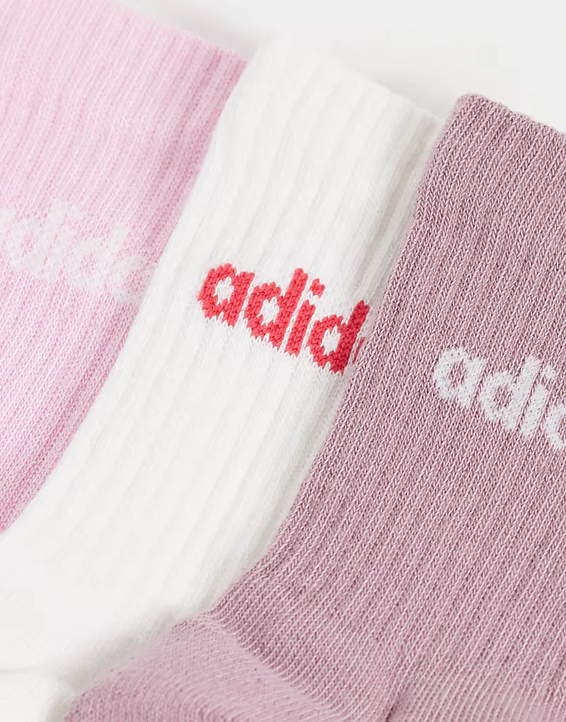 Носки высокие Training 3 шт Adidas, розовый/коричневый — фото 2