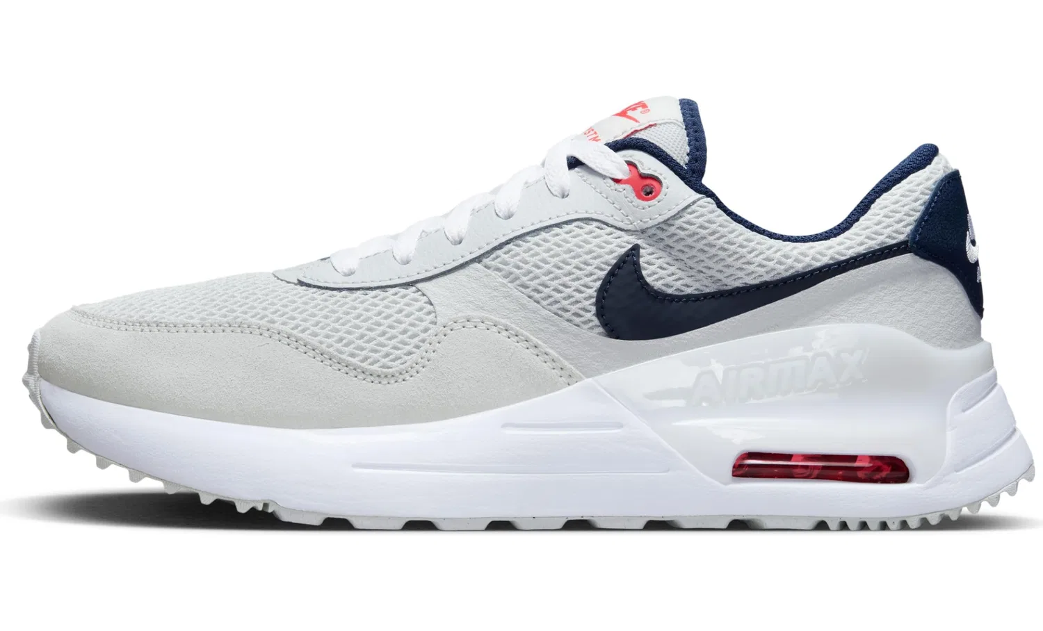 Детские кроссовки для мальчиков беговые Air Max Systm NIKE, White Obsidian Between Photon Powder