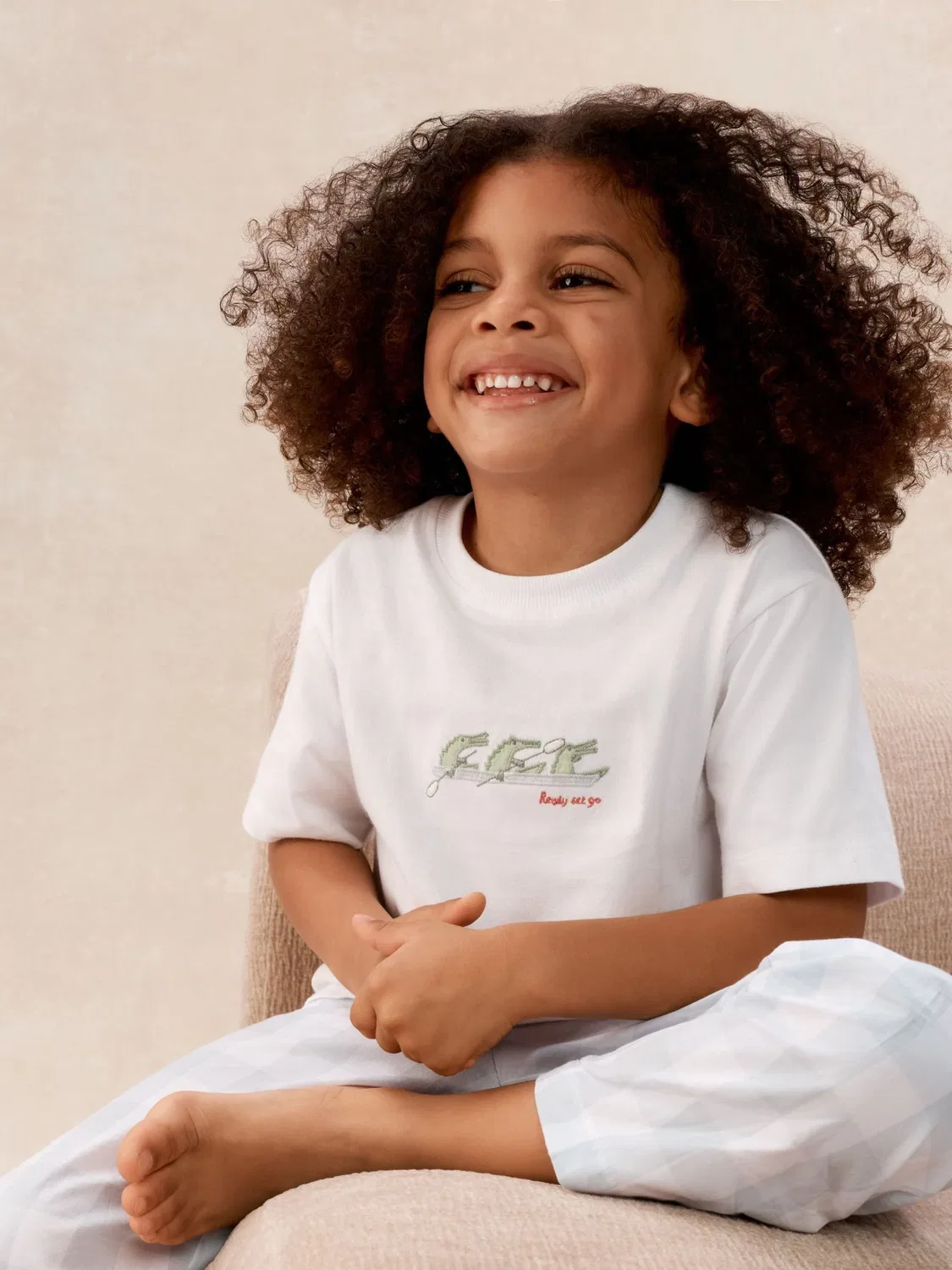 Пижама хлопковая с вышивкой The White Company, белый