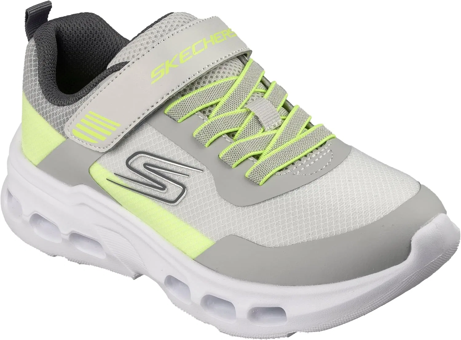 Детские кроссовки для мальчиков Glide-Step Drift-zorzox Skechers, Gray/White/Yellow — фото 4